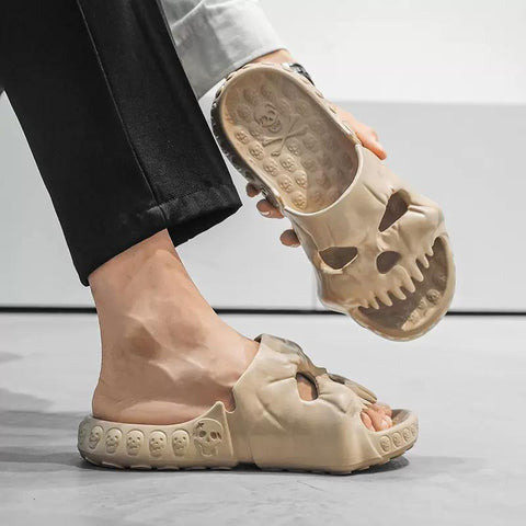 Shoes Thick Bottom Indoor Bathroom Personalized Skull-BS01510-Veeddydropshipping