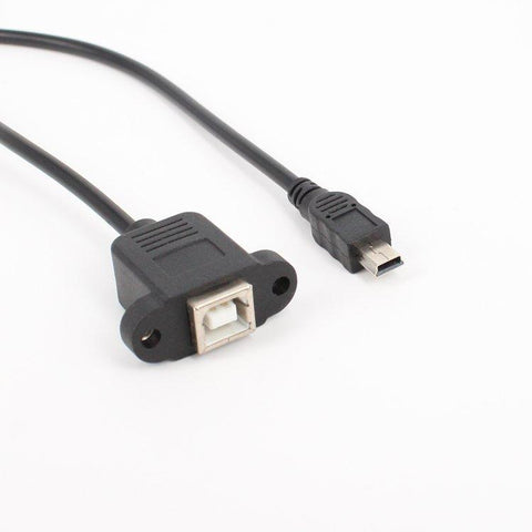 90 Degree Left Angled Micro USB 5pin otg Cable Male to USB B Female Panel Mount Type -CE00145-Veeddydropshipping