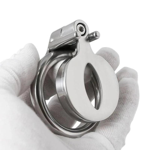 Flat Metal Male Chastity Cage Venting Hole Design Cock Lock Breathable BDSM -BH01247-Veeddydropshipping