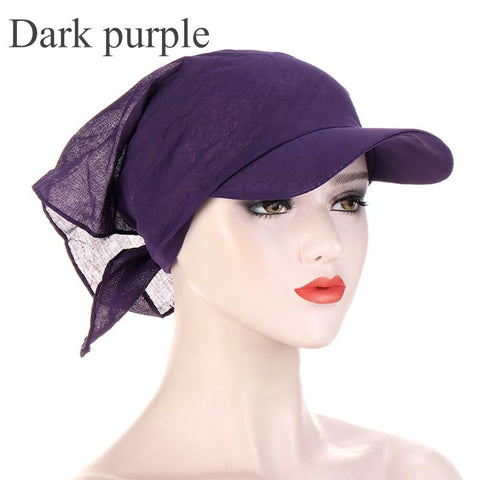 Headscarf Hood Bowknot Long Tail Head Cap-WF01360-Veeddydropshipping