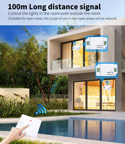 AXUS 1/2/3 Gang Wireless Wall Switch RF 433Mhz Interruptor Light Touch-TI01139-Veeddydropshipping