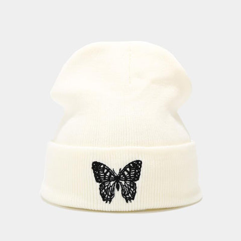 Butterfly Knitted Cap Women&#39;s Warm Beanies-MF00980-Veeddydropshipping