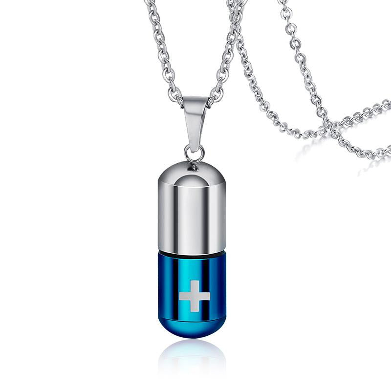 Necklace ,Cross Engraved,Cremation Urn Pendant-JW01231-Veeddydropshipping