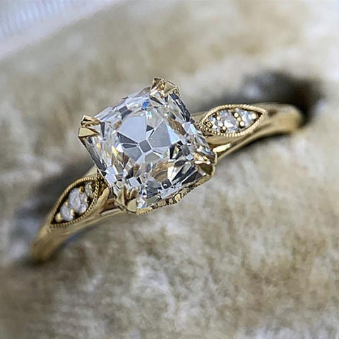 Square Cubic Zirconia Wedding for Women Engagement Rings  -JW00560-Veeddydropshipping