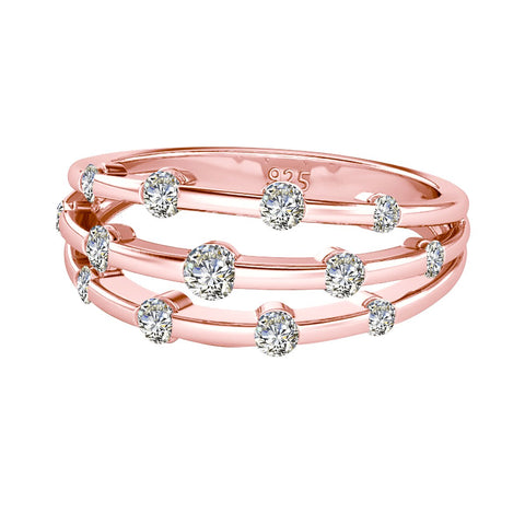 Moissanite Rings For Women 925 Sterling Silver Eternity Wedding Jewelry-JW01406-Veeddydropshipping
