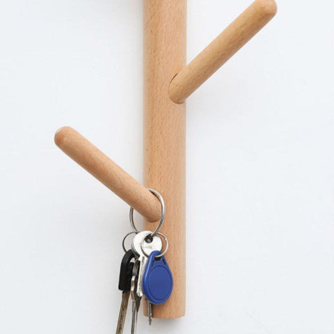 Wooden 4 Hooks Nordic Creative Wall Home Decor-HA01553-Veeddydropshipping