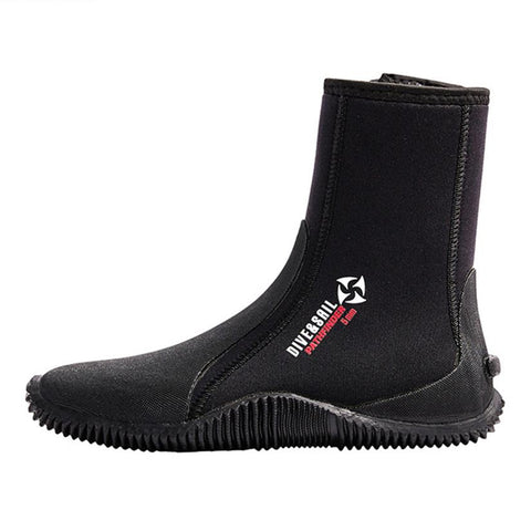 Unisex-Adult Basic 5mm Neoprene Black Wetsuit Scuba Diving Boots with Side Zipper-OS00120-Veeddydropshipping
