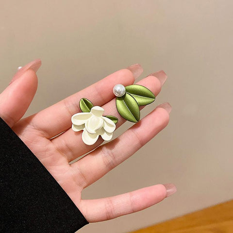 pearl  Stud Earrings  Flower  Earrings Ins Girl New Fashion -JW01454-Veeddydropshipping