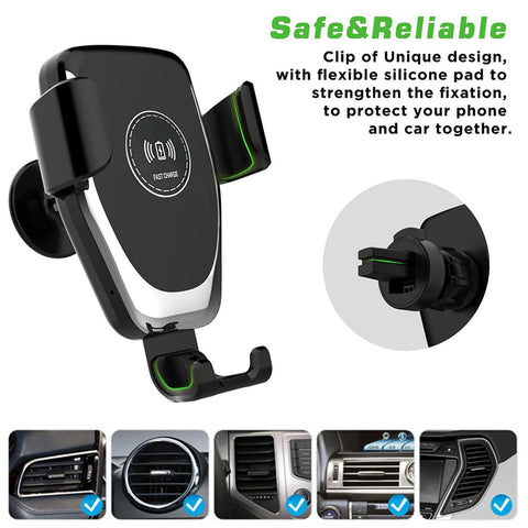 Car Charger, 10W   Fast Charging Car Vent Phone Holder-PA01183-Veeddydropshipping