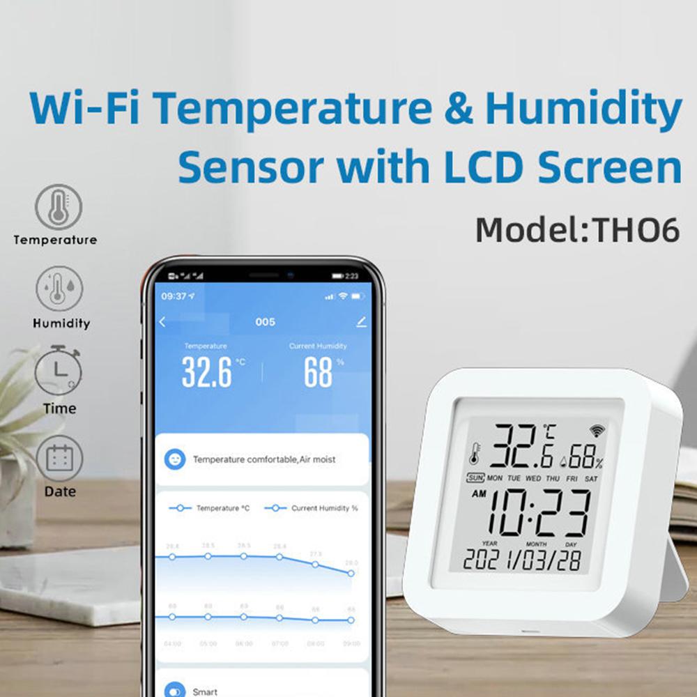 TH08 Tuya Smart Temperature Humidity Sensor APP Remote-TI01044-Veeddydropshipping