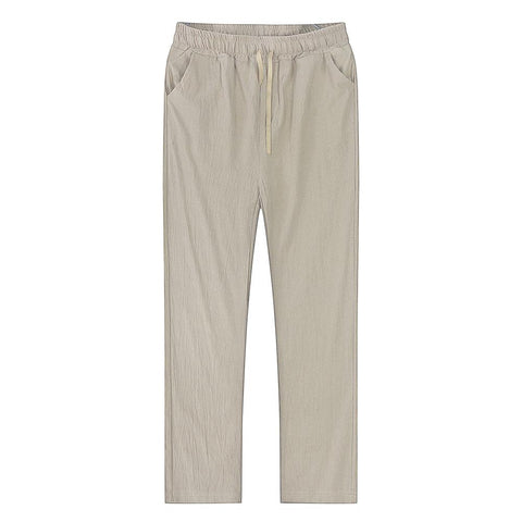 Cotton Linen Pants Men Thin Style Casual Trousers Vintage-MF00379-Veeddydropshipping