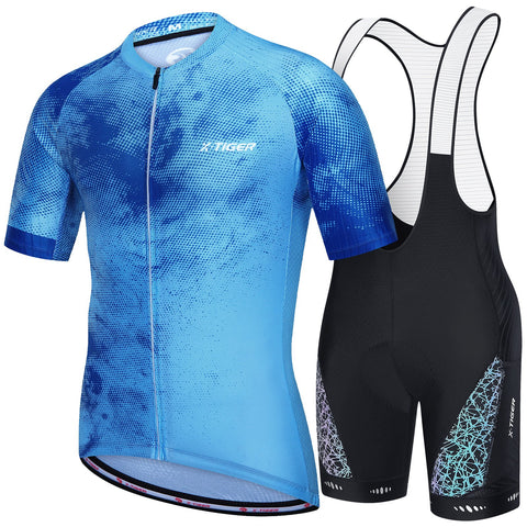 Cycling Jersey Set Quick-Dry Breathable Road Bike Bicycle Shirt Bib Shorts -OS01145-Veeddydropshipping