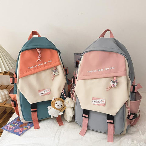 Harajuku Schoolbag Kawaii Backpacks Waterproof Nylon-BS00250-Veeddydropshipping