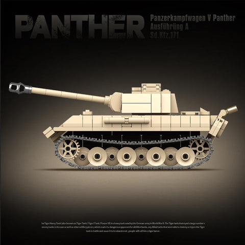 WW2 Military Model Series World War II German Panther Medium Tank-TB01493-Veeddydropshipping