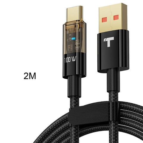 USB to Type-C Data Line Cable PD100W Super Fast Charging Cable Support Data-PA00409-Veeddydropshipping