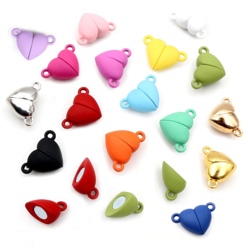 Love Heart Round Shaped  Clasps Beads Charms for DIY-JW01539-Veeddydropshipping