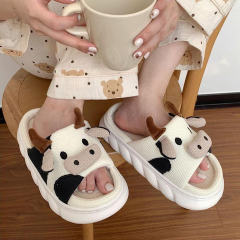 Linen Slippers Women Summer Breathable Platform-BS01302-Veeddydropshipping
