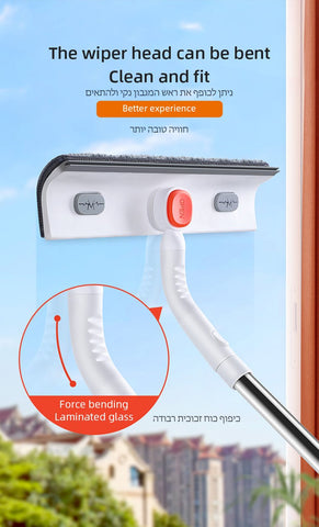 Window Clean Squeegee Mop Soft Microfiber Brush-HA01080-Veeddydropshipping