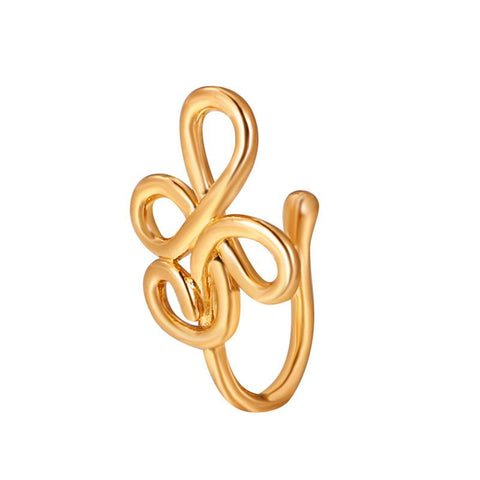 Crystal Nose Piercing Body Jewelry Floral Nose Hoop Nostril Nose Ring-JW01377-Veeddydropshipping