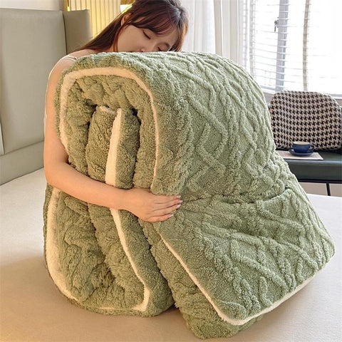 Thick Warm Blanket for Bed Artificial Lamb Cashmere-HA00437-Veeddydropshipping
