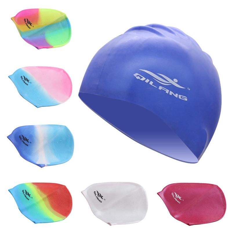2021 Silicone Swimming Cap Adults Waterproof Summer Swim Pool Cap Elastic -OS00036-Veeddydropshipping