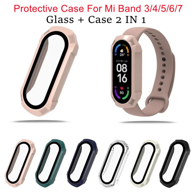 3D Screen Protector Glass Case For Xiaomi Mi Band 7 6 NFC 5 4 Bracelet -CE00684-Veeddydropshipping
