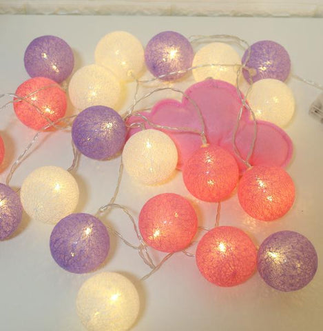 20LED Cotton Balls Garland String Lights Christmas Decorations Outdoor-TI00930-Veeddydropshipping