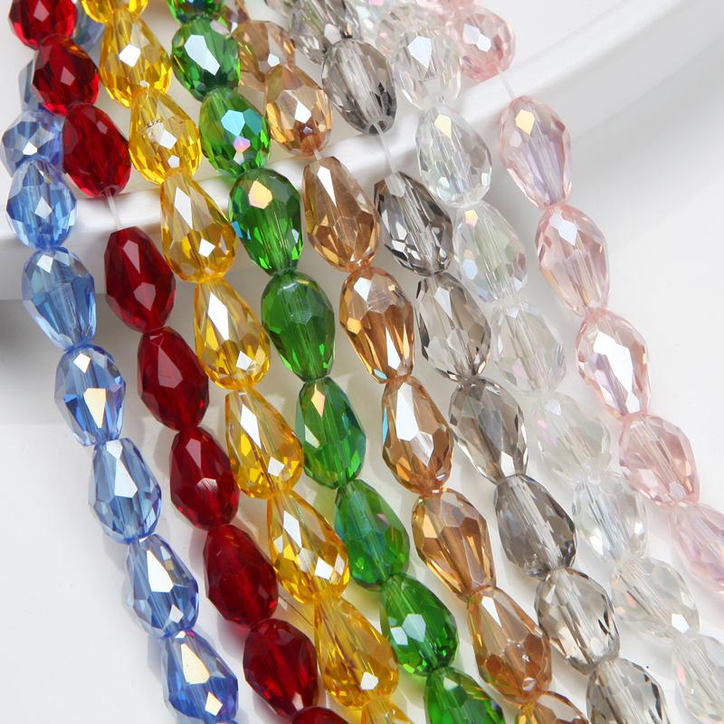 Spacer Water Drop Beads Shine Glass Crystal Bead-JW01496-Veeddydropshipping