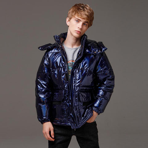 Fashion High Quality Thick Warm Down Coat Male Outwear White-MF01210-Veeddydropshipping