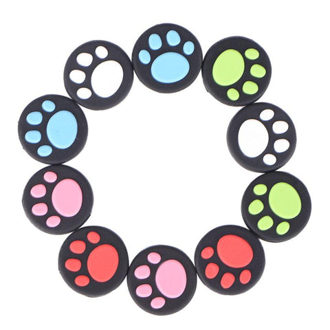 2 Pcs Cat Paw Rubber Silicone Game Handle Joystick Thumb Stick Grip Cap -CE01406-Veeddydropshipping