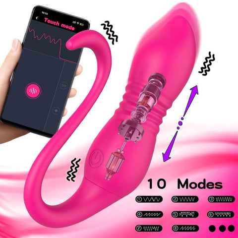 Wireless Bluetooth Telescoping Vibrator for Women Dildo G Spot Clit Stimulator APP -BH01172-Veeddydropshipping