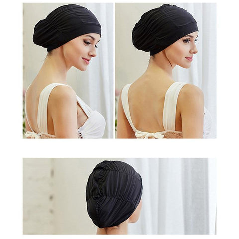 Swimming Hat Women Unisex Girls Long Hair Bathing Cap Swimming Cap Stretch-OS00154-Veeddydropshipping