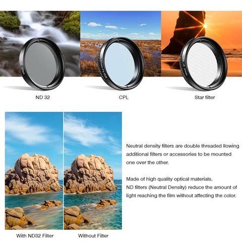 APEXEL 37mm 7in1 Gradient Filter Lens Kit Gradual-PA01218-Veeddydropshipping