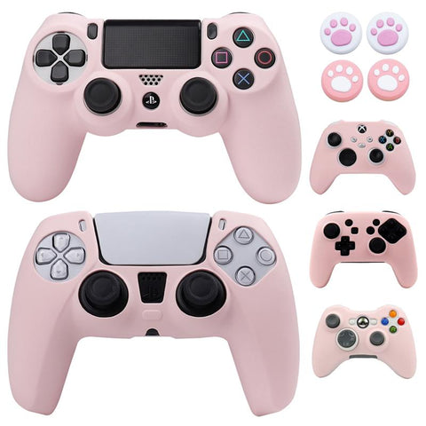 Pink Soft Silicone Protective Cover For PS4/ PS5/ Xbox One S / Xbox Series S X / Switch -CE01513-Veeddydropshipping