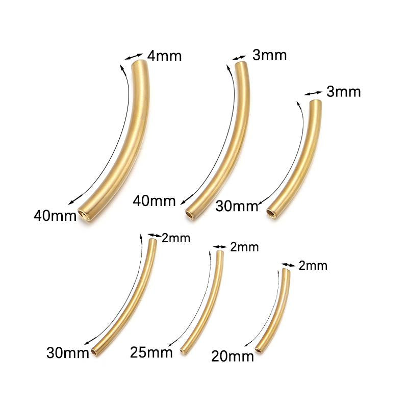 Stainless Steel Curved Tube For Making  Diy Jewelry Finding-JW01577-Veeddydropshipping