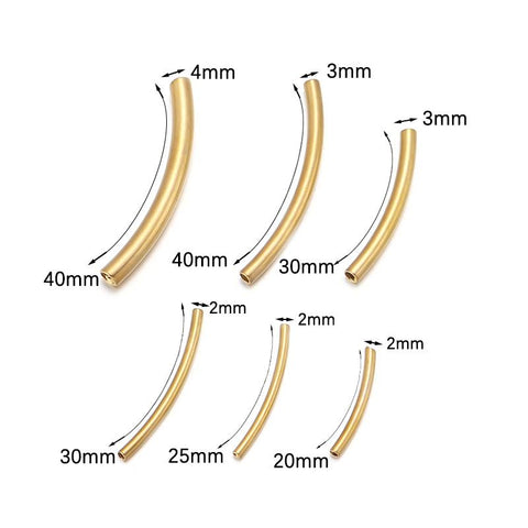 Stainless Steel Curved Tube For Making  Diy Jewelry Finding-JW01577-Veeddydropshipping