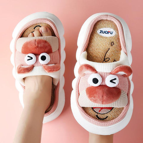 Platform Soft Slippers Female Lovely Penguin House-BS01080-Veeddydropshipping