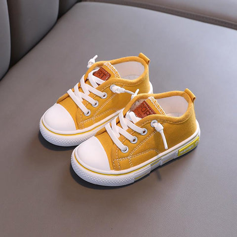 2022 Spring New Kids Canvas Shoes for Boys Solid Red Light School-TB00115-Veeddydropshipping
