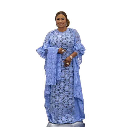 African Women Dashiki Long Evening Maxi Dresses-WF01665-Veeddydropshipping
