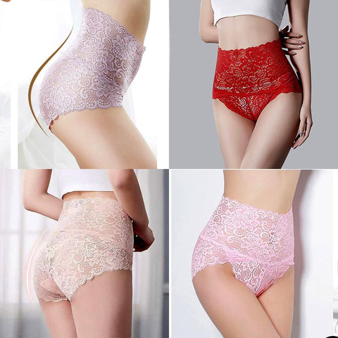 Women Panties Sexy Lace High Waist-WF00856-Veeddydropshipping