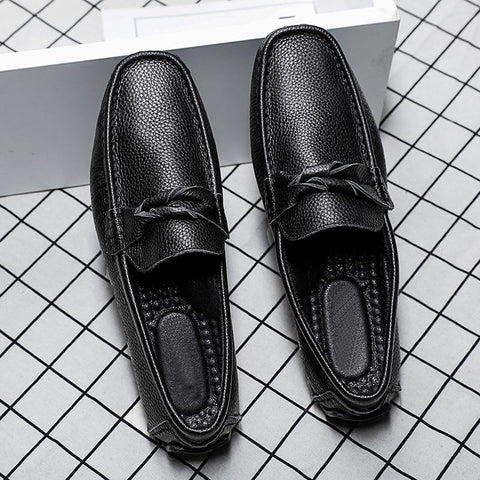Genuine Leather Men Loafers Slip-On Good Quality Men Luxury-BS01344-Veeddydropshipping
