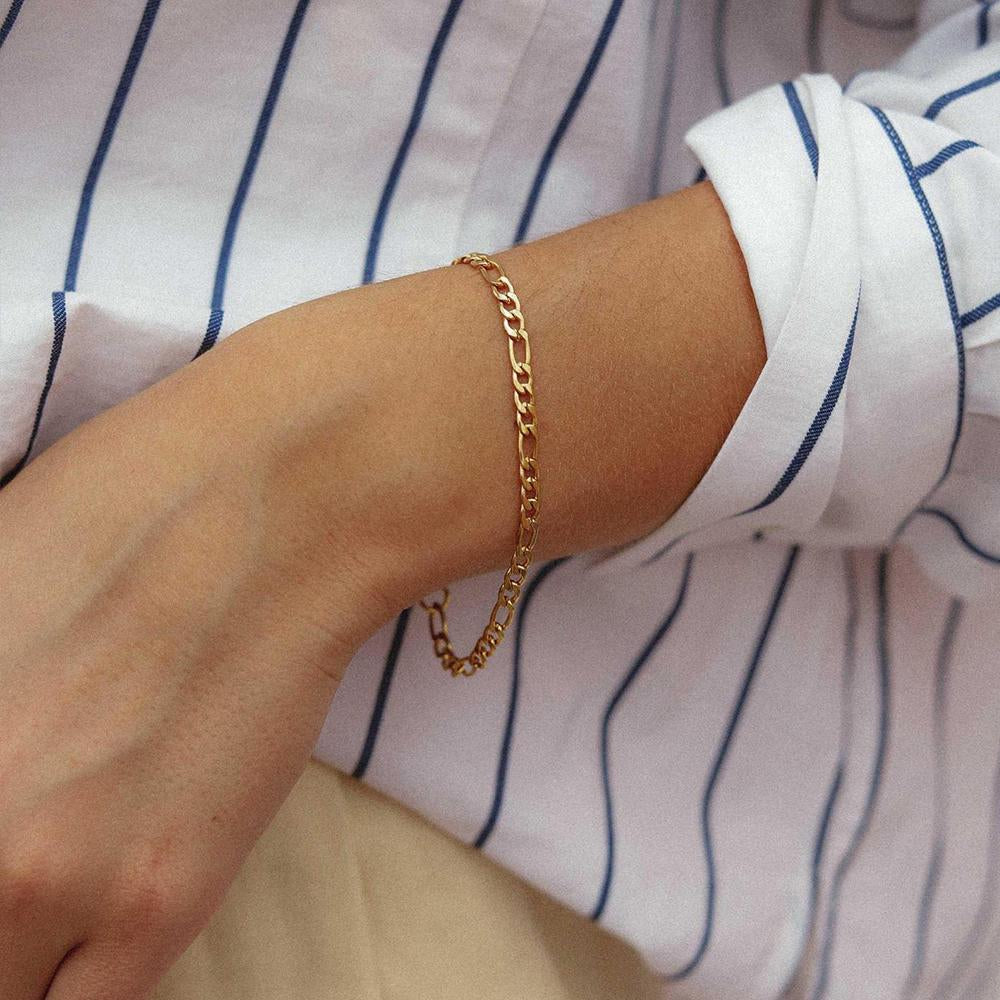 Stainless Steel Bracelet Gold Color Charm Bracelets-JW00956-Veeddydropshipping