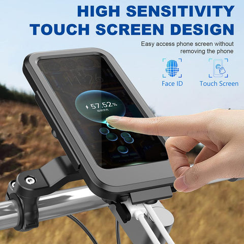 Motorcycle Bike Phone Holder 15W Wireless Charger Handlebar Mount Bracket Touch Screen-PA00522-Veeddydropshipping