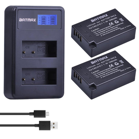 4Pcs LPE17 LP E17 LP-E17 Battery + LCD USB Dual Charger for Canon EOS 200D M3 M6 -CE00311-Veeddydropshipping