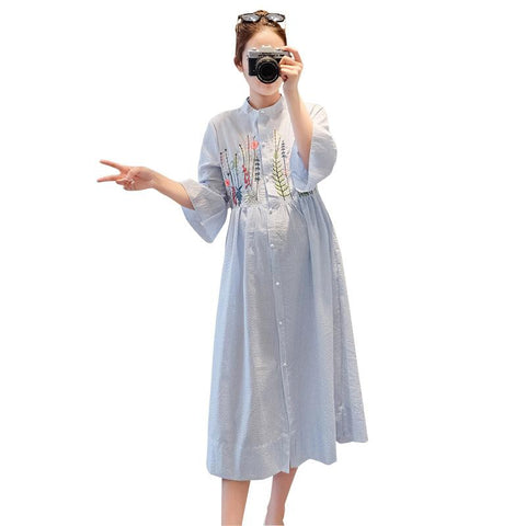 Maternity Dress Summer Dress Can Breastfeed Floral Loose Large Size-TB00566-Veeddydropshipping