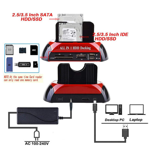 HDD Docking Station With Card Reader-CO00957-Veeddydropshipping