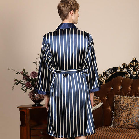 Shorts Suit Robe Pants Pajama Set Silk Satin Nightgown Two-piece Set-MF01598-Veeddydropshipping