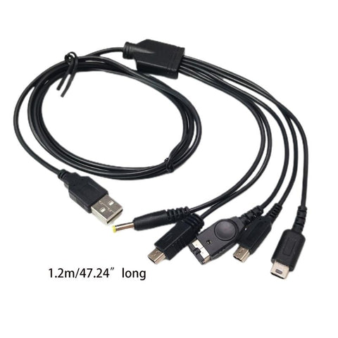 1.2m/4ft 5 in 1 USB Charger Cable Multi Charging Cord Fast Charge Wire Line -CE01481-Veeddydropshipping