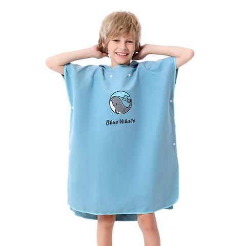 Microfiber Poncho Towel Surf Beach Wetsuit Changing Bath Robe with Hood-OS00161-Veeddydropshipping