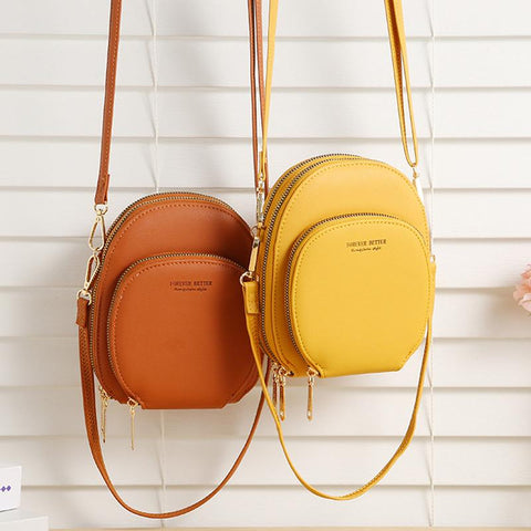 Crossbody Bag PU Female Large Capacity Mobile Phone Bag-BS00136-Veeddydropshipping
